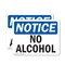 Signmission No Alcohol, 10 in W x Rectangle, Plastic OS-2PACK-NS-P-710-L-16002 - alternate 1